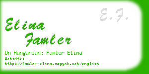 elina famler business card